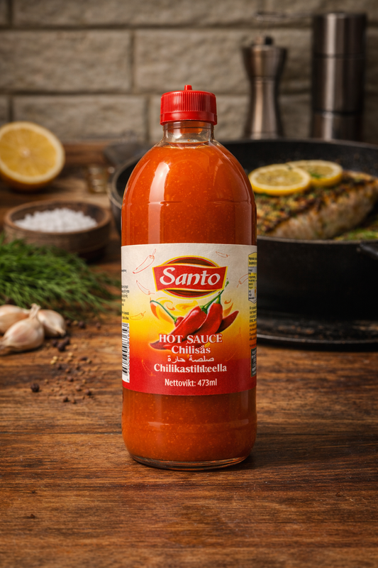 Santo Hot Sauce – Stor flaska, stor smak! (473 ml)