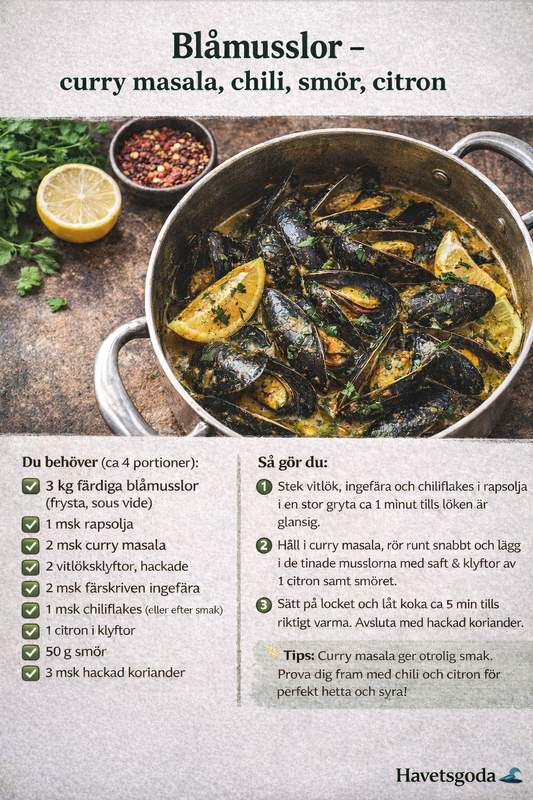 Musslor med curry