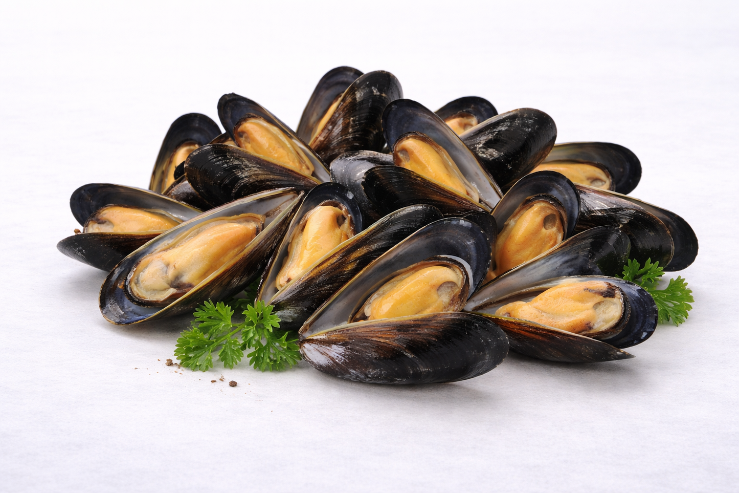 Blåmusslor 1 kg – Sous vide-tillagade med skal, ca 50–80 st