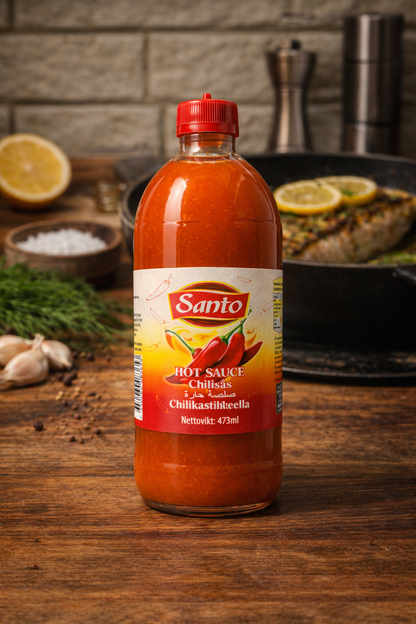 Santo Hot Sauce – Stor flaska, stor smak! (473 ml)
