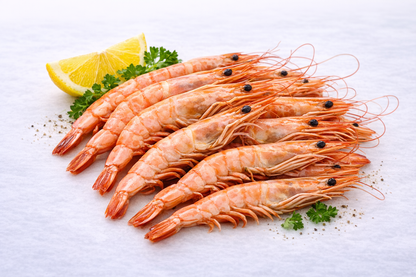 Hel kokt tigerräka (Gambas små) 20/30 – Färdigkokta & klara | Djupfryst 2 kg 300kr/kg
