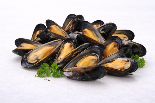 Blåmusslor 1 kg – Sous vide-tillagade med skal, ca 50–80 st